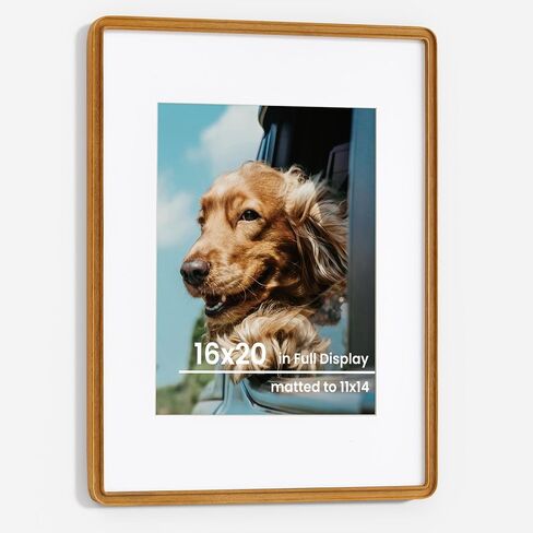 Axeman 11x14 إطارات صور خشب الجوز الصلبة مع 8x10 مع زجاج مقسى من أجل معلق الجدار ، الشاشة الرأسية أو الأفقية ، إطار صور خشبي عتيقة مع زوايا مستديرة للديكور المنزلي in Kuwait