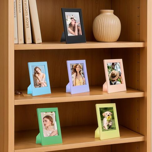 18 PCS 2x3 إطارات الصور بشكل كبير لفوفيلم Instax Mini Film ، Small 2 × 3 بوصة إطار صور الطاولة ، لطيف صغير متعدد الملون 2x3 Deske Display in Saudi Arabia
