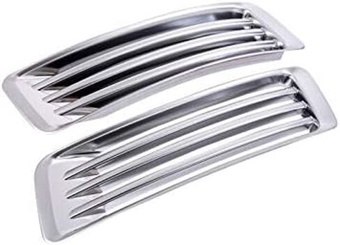 ABS Front Bumper Grille Air Vent Trim Cover 2pcs for Land Rover Range Rover L405 Vogue 2013-2017 (Silver) in Saudi Arabia