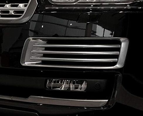 ABS Front Bumper Grille Air Vent Trim Cover 2pcs for Land Rover Range Rover L405 Vogue 2013-2017 (Silver) in Saudi Arabia