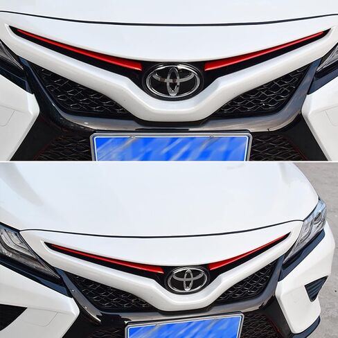 مجموعة Xotic Tech Set Grille Outside Grille Insert + الزاوية الأمامية + إكسسوارات الشفاه الخلفية تغطية مجموعة التحرير والسرد ، متوافقة مع Toyota Toyota Camry SE/XSE 2018-2020 in Saudi Arabia