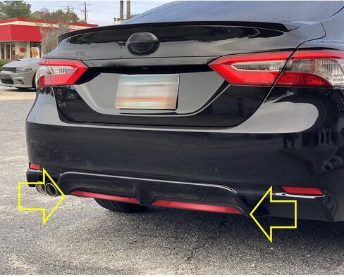 مجموعة Xotic Tech Set Grille Outside Grille Insert + الزاوية الأمامية + إكسسوارات الشفاه الخلفية تغطية مجموعة التحرير والسرد ، متوافقة مع Toyota Toyota Camry SE/XSE 2018-2020 in Saudi Arabia
