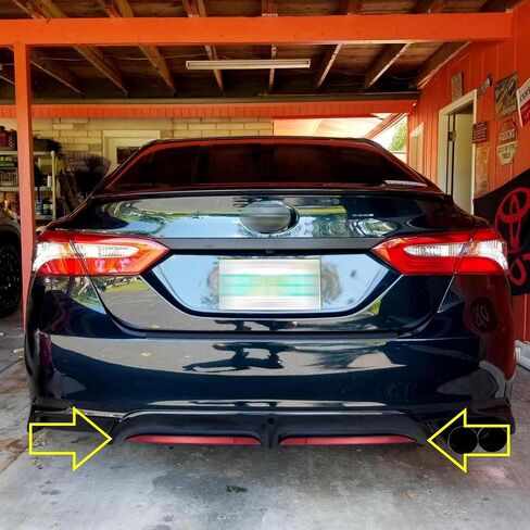 مجموعة Xotic Tech Set Grille Outside Grille Insert + الزاوية الأمامية + إكسسوارات الشفاه الخلفية تغطية مجموعة التحرير والسرد ، متوافقة مع Toyota Toyota Camry SE/XSE 2018-2020 in Saudi Arabia
