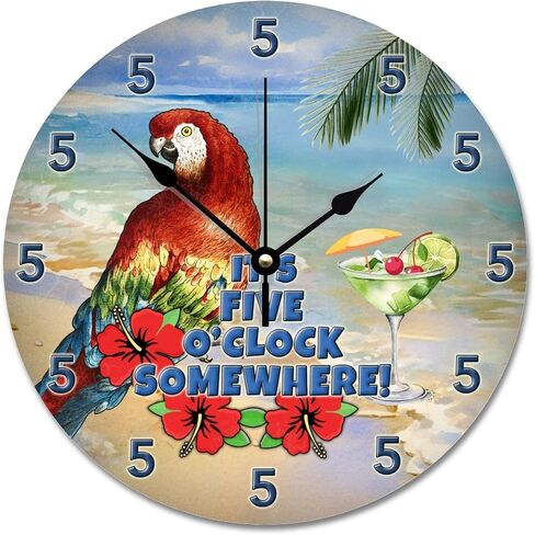 ArogGeld Modern Large Wall Clock Whatever with Numbers Wood Clock 10 Inch Silent Color in Saudi Arabia