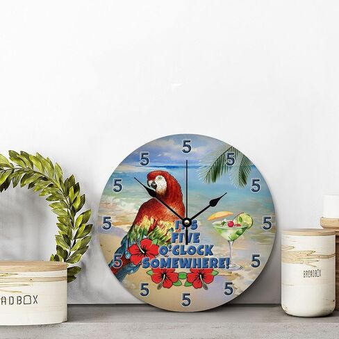 ArogGeld Modern Large Wall Clock Whatever with Numbers Wood Clock 10 Inch Silent Color in Saudi Arabia