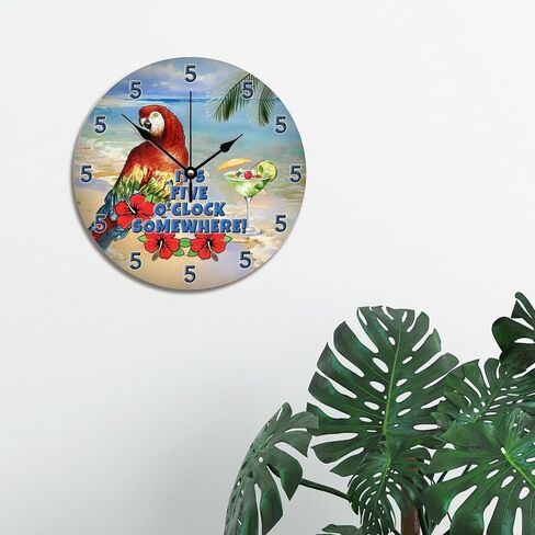 ArogGeld Modern Large Wall Clock Whatever with Numbers Wood Clock 10 Inch Silent Color in Saudi Arabia