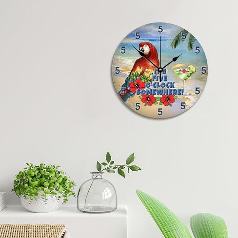 ArogGeld Modern Large Wall Clock Whatever with Numbers Wood Clock 10 Inch Silent Color in Saudi Arabia