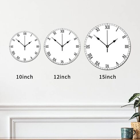 ArogGeld Modern Large Wall Clock Whatever with Numbers Wood Clock 10 Inch Silent Color in Saudi Arabia