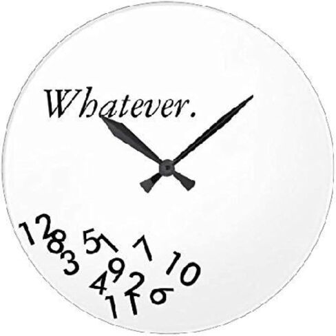 ArogGeld Modern Large Wall Clock Whatever with Numbers Wood Clock 10 Inch Silent Color in Saudi Arabia