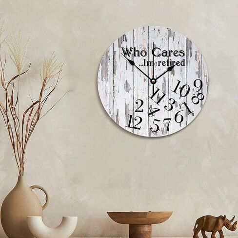 ArogGeld Modern Large Wall Clock Whatever with Numbers Wood Clock 10 Inch Silent Color in Saudi Arabia