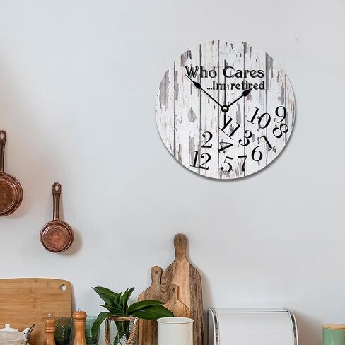 ArogGeld Modern Large Wall Clock Whatever with Numbers Wood Clock 10 Inch Silent Color in Saudi Arabia