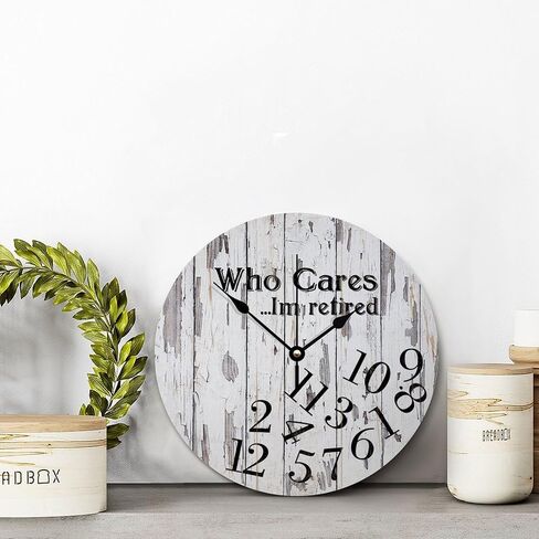 ArogGeld Modern Large Wall Clock Whatever with Numbers Wood Clock 10 Inch Silent Color in Saudi Arabia