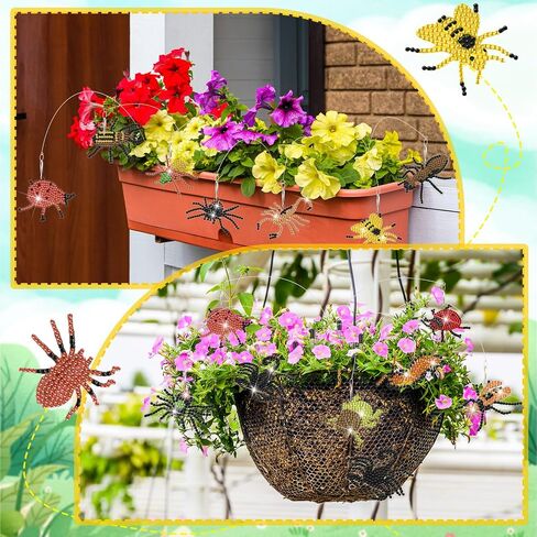Reallnaive 24 Pcs Butterfly Diamond Art Swaying in The Wind 5D DIY Adult Diamond Art Kits High Flexibility Art Plant Stakes Decorative Garden Stakes Craft for Indoor Outdoor Yard Decor 6 Style in Saudi Arabia