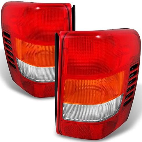 AKKON - For Jeep Grand Cherokee Red Amber Tail Lights Brake Lamps Driver Left + Passenger Right Replacement Pair in Kuwait