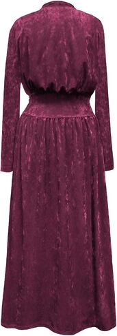 Plus Size Retro Soft Ice Velvet 1930-40's Hostess Dressing Gown Robe w/Attached Belt in Kuwait