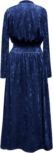 Plus Size Retro Soft Ice Velvet 1930-40's Hostess Dressing Gown Robe w/Attached Belt in Kuwait