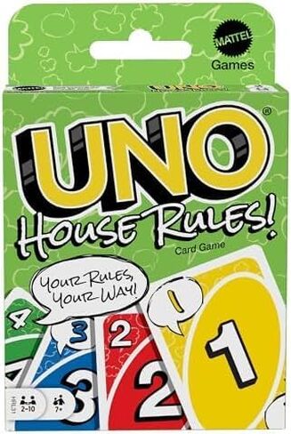 Mattel Games UNO House Rules Card Game for Kids, Adults, Families, Game Night & Parties, Players Can Make Up Rules in Saudi Arabia