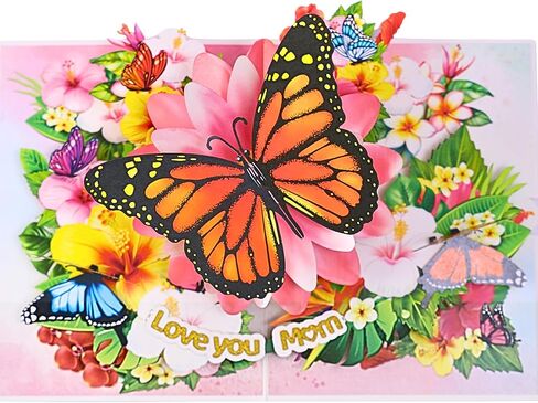 Humming Bird Mothers Day Card, 3D Purple Orchid Birthday Card For Women, Mom, Ideal Gift for Birthday, Mothers Day, Thank You, Thinking of You, All Occasion for Mother, Her, Sister, Grandma, Daughter in Kuwait