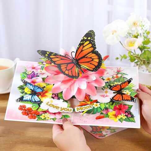 Humming Bird Mothers Day Card, 3D Purple Orchid Birthday Card For Women, Mom, Ideal Gift for Birthday, Mothers Day, Thank You, Thinking of You, All Occasion for Mother, Her, Sister, Grandma, Daughter in Kuwait