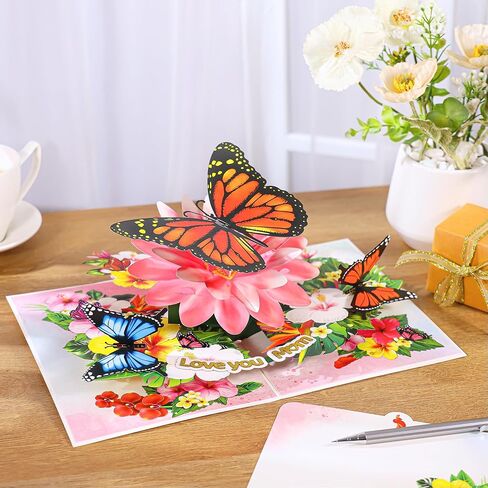 Humming Bird Mothers Day Card, 3D Purple Orchid Birthday Card For Women, Mom, Ideal Gift for Birthday, Mothers Day, Thank You, Thinking of You, All Occasion for Mother, Her, Sister, Grandma, Daughter in Kuwait