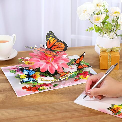 Humming Bird Mothers Day Card, 3D Purple Orchid Birthday Card For Women, Mom, Ideal Gift for Birthday, Mothers Day, Thank You, Thinking of You, All Occasion for Mother, Her, Sister, Grandma, Daughter in Kuwait