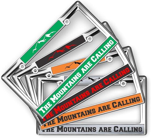 Heavy Duty Chrome Metal Personalized with Custom Text Design Laser Engraved Standard Size - Car/Automobile License Plate Frame with Free caps - Silver/Black (Qty: 1 Frame) in Saudi Arabia