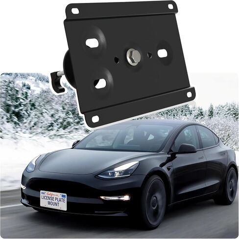 Anti-Theft License Plate Holder Compatible with Tesla 2012-up Model S and 2015-up Model X, Front Grille License Plate Bracket Mounting Kit, No Drill Bumper Frame in Saudi Arabia