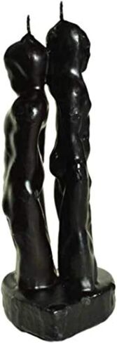 BLACK 7 INCH MAN & WOMAN BACK TO BACK BREAK UP CANDLE in Saudi Arabia