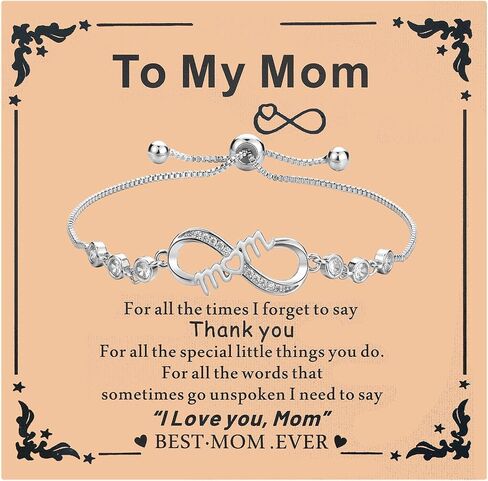 iJuqi Mother's Day Gifts for Mom from Daughter Son - Love Heart Mother Bracelets Birthday Christmas Valentine's Day Gifts in Kuwait