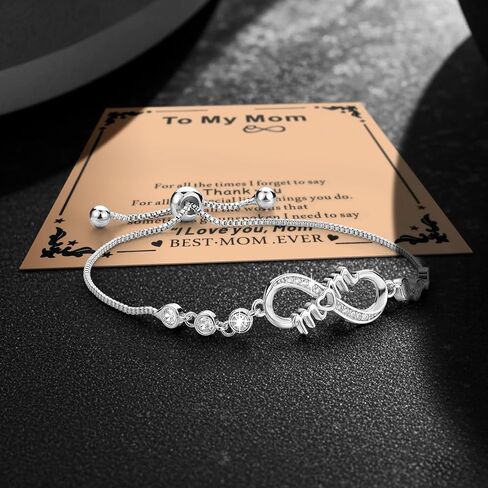 iJuqi Mother's Day Gifts for Mom from Daughter Son - Love Heart Mother Bracelets Birthday Christmas Valentine's Day Gifts in Kuwait
