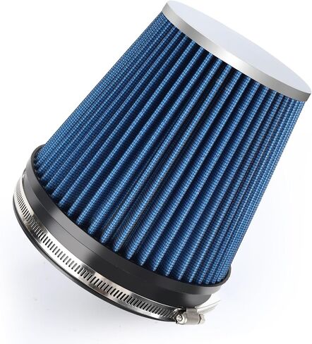 6" 152mm Cold Air Intake Filter Clamp-On Replacement High Flow Inlet Air Filter High Performance Washable Cone Filter 7" Tall Red in Kuwait