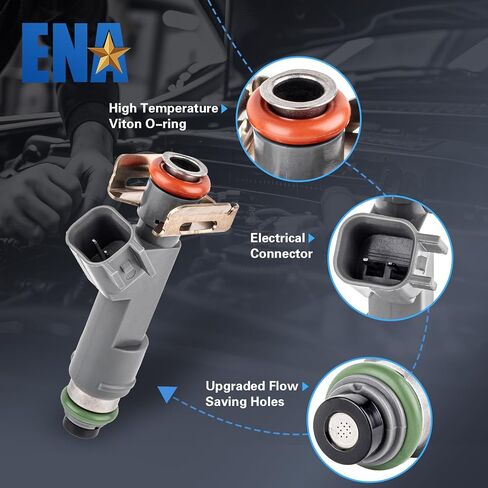 ENA 12 Holes Fuel Injectors Compatible with Chevy Malibu HHR Pontiac G6 2.2L 2.4L L4 2009 2010 2011 2012 Replacement for FJ1064 12613163 12613412 Set of 4 in Saudi Arabia
