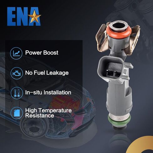 ENA 12 Holes Fuel Injectors Compatible with Chevy Malibu HHR Pontiac G6 2.2L 2.4L L4 2009 2010 2011 2012 Replacement for FJ1064 12613163 12613412 Set of 4 in Saudi Arabia