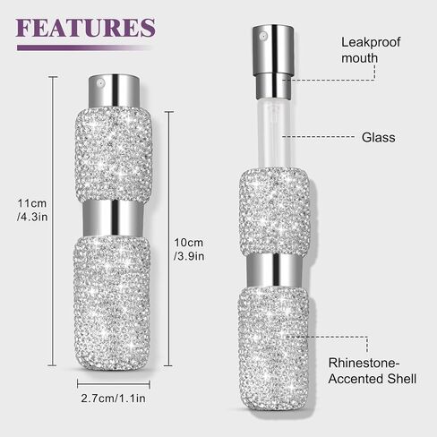 زجاجة سفر قابلة لإعادة تعبئة عطر 8ML المحمولة ، زجاجة عطر حجم العطور ، زجاجة رذاذ مصغرة فارغة لإعادة الملء in Kuwait