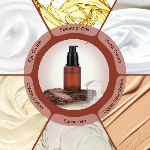 Segbeauty 1oz زجاجات سفر زجاجية مجمعة لأدوات النظافة باللون المختلط ، 3 حزمة سفر فارغ حاوية غسول زجاجة الزجاجة ، 30 مل حاويات مستحضرات مضخة مكياج صغيرة 30 مل قابلة لإعادة التعبئة in Kuwait