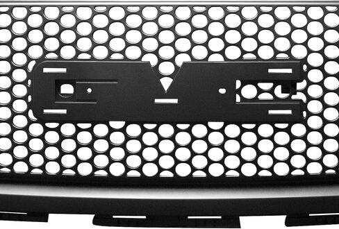 Armordillo Round Hole Mesh Mesh Grille | متوافق مع 2007-2013 GMC Sierra 1500 | 8720721 | Piano Black | Hood Hood Grille in Saudi Arabia