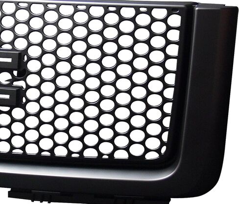 Armordillo Round Hole Mesh Mesh Grille | متوافق مع 2007-2013 GMC Sierra 1500 | 8720721 | Piano Black | Hood Hood Grille in Saudi Arabia