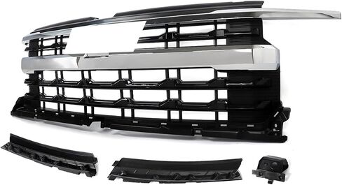 Chrome Front Grille Compatible with 2022 2023 2024 Chevy Silverado 1500 LTZ Style Grill Assembly Replace For 85516947 in Saudi Arabia
