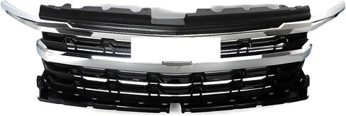 Chrome Front Grille Compatible with 2022 2023 2024 Chevy Silverado 1500 LTZ Style Grill Assembly Replace For 85516947 in Saudi Arabia