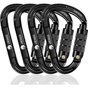 Climbing Carabiner 25KN Large Carabiner Clip Auto Locking Carabiner Obtained UIAA Certification Heavy Duty Carabiners Suitable for Rock Climbing, Camping, Gym,Rescue
