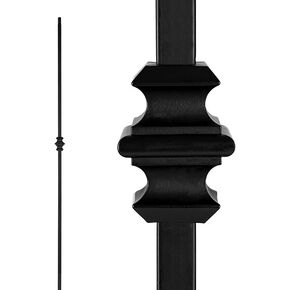 Nuvo Iron Baluster INTR SNGL Collar BLK SQI1C
