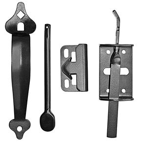 Nuvo Iron Latch Thumb GALV Steel BLK 6IN TL6BLK/B