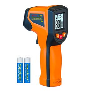 Infrared Laser Thermometer, Digital Infrared Laser Thermometer Gun with Adjustable Emissivity, IR Thermometer Temperature Gun for Cooking, Pizza Oven & Engine, -58℉～1022℉(-50℃～550℃)