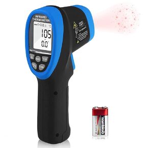 ANNMETER AN-985C Digital Infrared Thermometer -58~1472℉ (-50~800℃), Non-Contact Pyrometer with Adjustable Emissivity, Digital High Temperature for Cooking Kiln HVAC, (NOT for Human Temp)