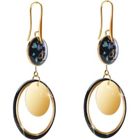 CWB&ADB Gorgeous gold hoop pendant earrings for women - lightweight hypoallergenic, stylish jewelry for girls…