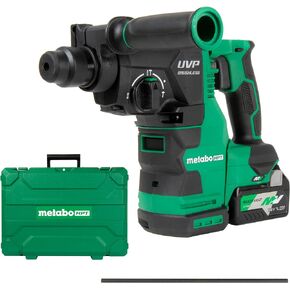 Metabo HPT Cordless 36V MultiVolt™ Rotary Hammer Kit | SDS Plus | 1-1/8-Inch | LED Level | User Vibration Protection | Optional AC Adapter | DH3628DA