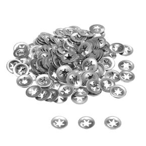 uxcell 150PCS Internal Tooth Starlock Push on Locking Washers M3 x 9mm Speed Clips Fasteners, Stainless Steel Push Nut Washers