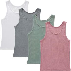 Hanes Girl's Originals Tank Pack, Supersoft Tank Top for Girls, Modal Stretch Rib Tanks, 4-Pack in Saudi Arabia