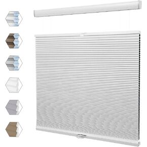 Window Shades Top Down Bottom Up Cellular Shades Blinds, Cordless Light Filtering up Down Bottom up Blinds for Windows Honeycomb Window Blinds for Home Kitchen Bedroom Office, Easy to Install