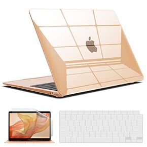 IBenzer متوافق مع حافظة MacBook Air 13 بوصة 2022 2021 2020 M1 A2337 A2179 A1932، حافظة صلبة وغطاء لوحة مفاتيح وفيلم شاشة لجهاز Mac Air 13 مع معرف اللمس، شفاف كريستالي، AT13CYCL+2